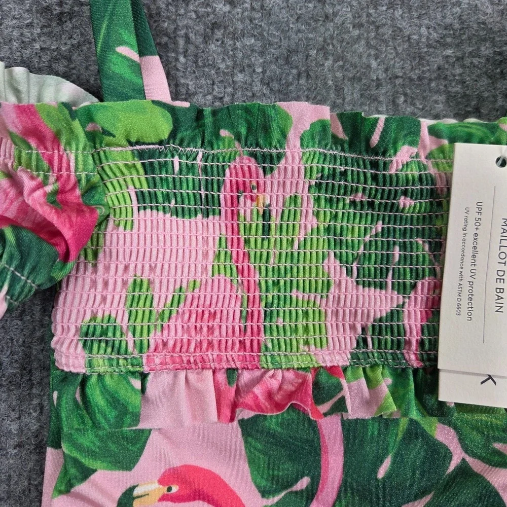 NEW Janie and Jack Tropical Flamingo‎ Bathing Suit Swim Suit Girls 6-12M